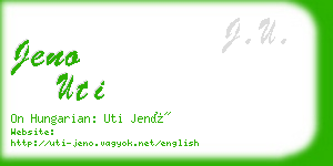 jeno uti business card